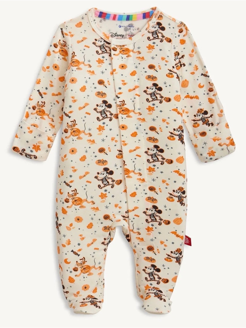 New 3-6m Magnetic Me Disney Mickey Pluto Spooky Halloween Footie Baby Unisex